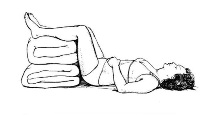 Postura consigliata per sparare il dolore lombare alla gamba e al gluteo